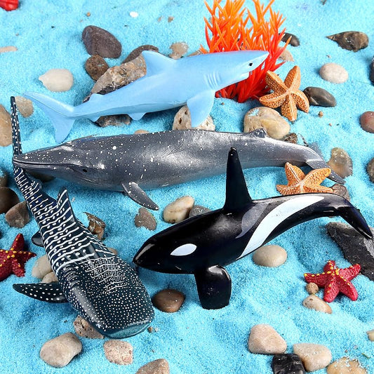 SCAHOW whale figure with realistic coloring for dioramas