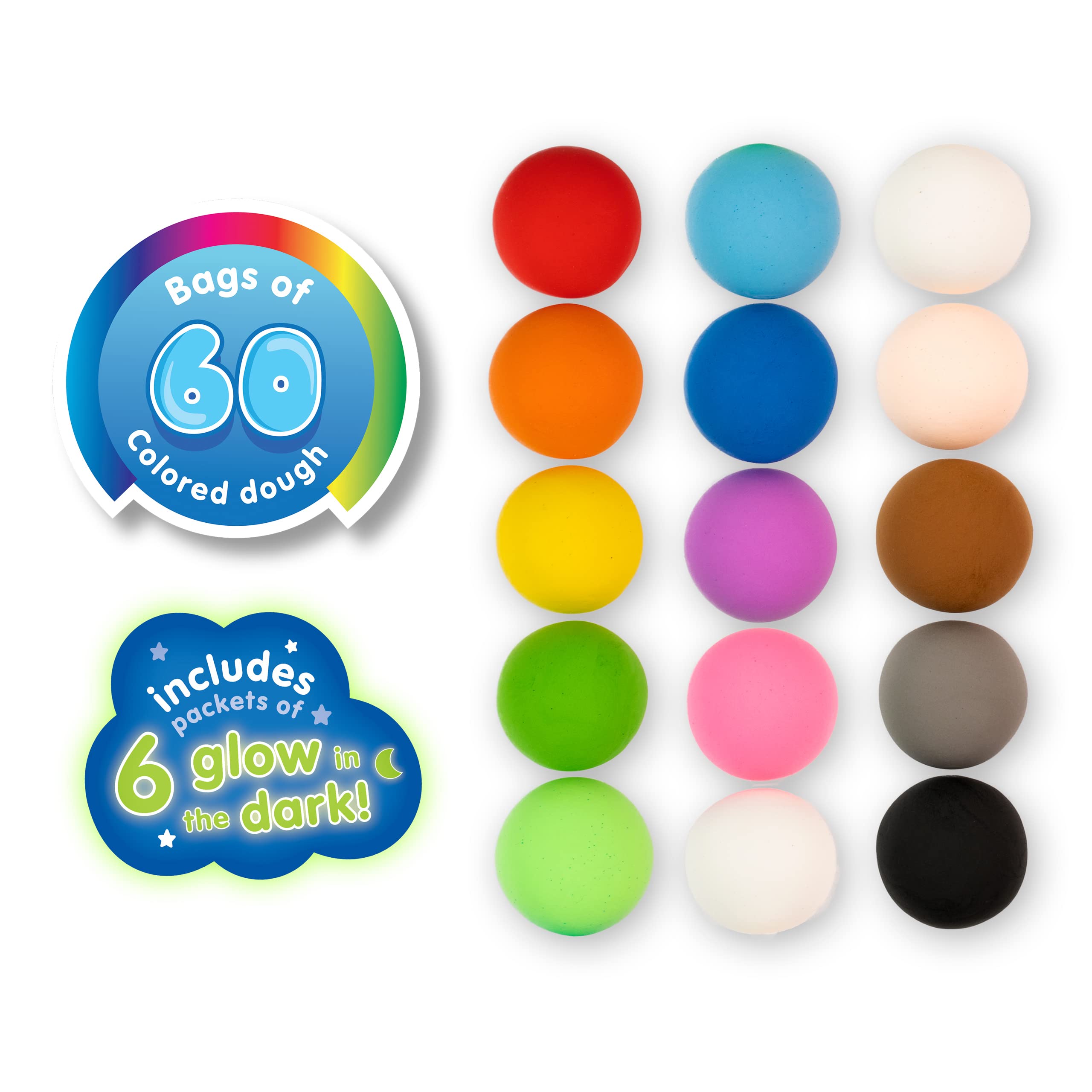 Scentco Air Dough glow-in-the-dark colors for nighttime crafting sessions.