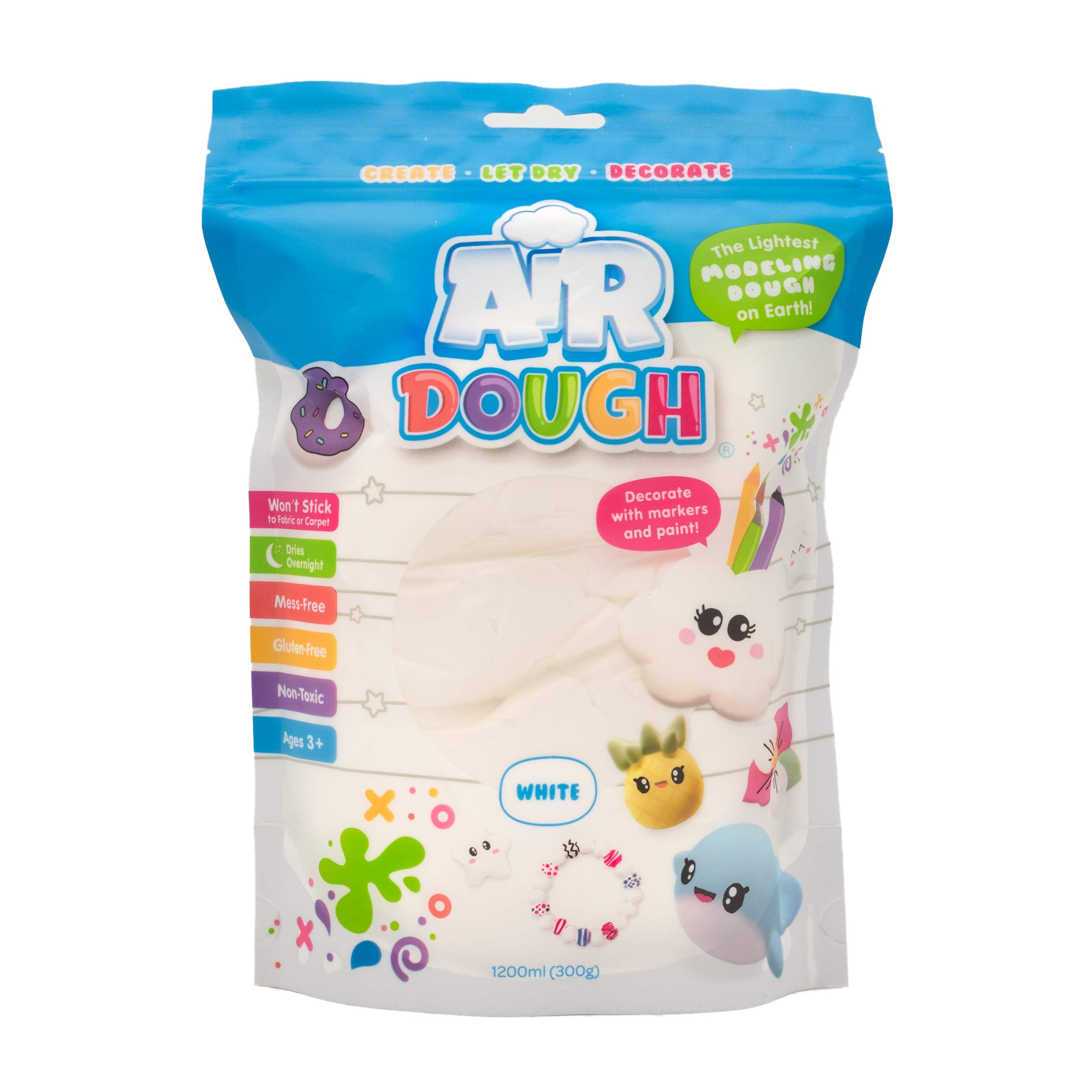 Scentco Air Dough white 1200ml bag for mess-free crafting and play