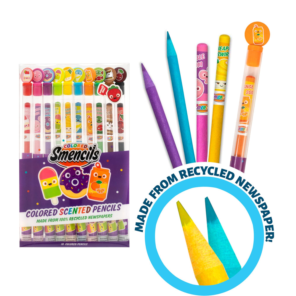 Scentco Smencils flavor range includes Bubble Gum and Rainbow Sherbet.