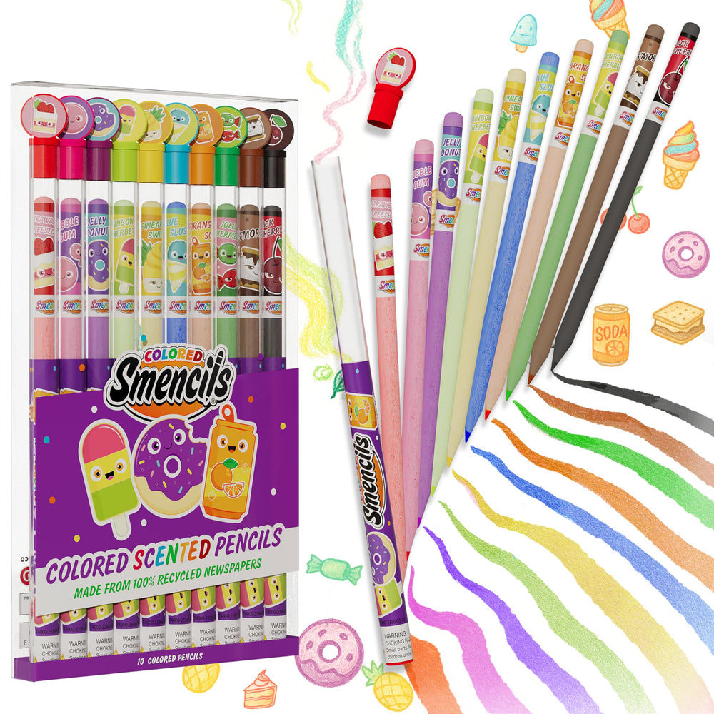 Scentco Colored Smencils 10-count pack ready for classroom coloring.