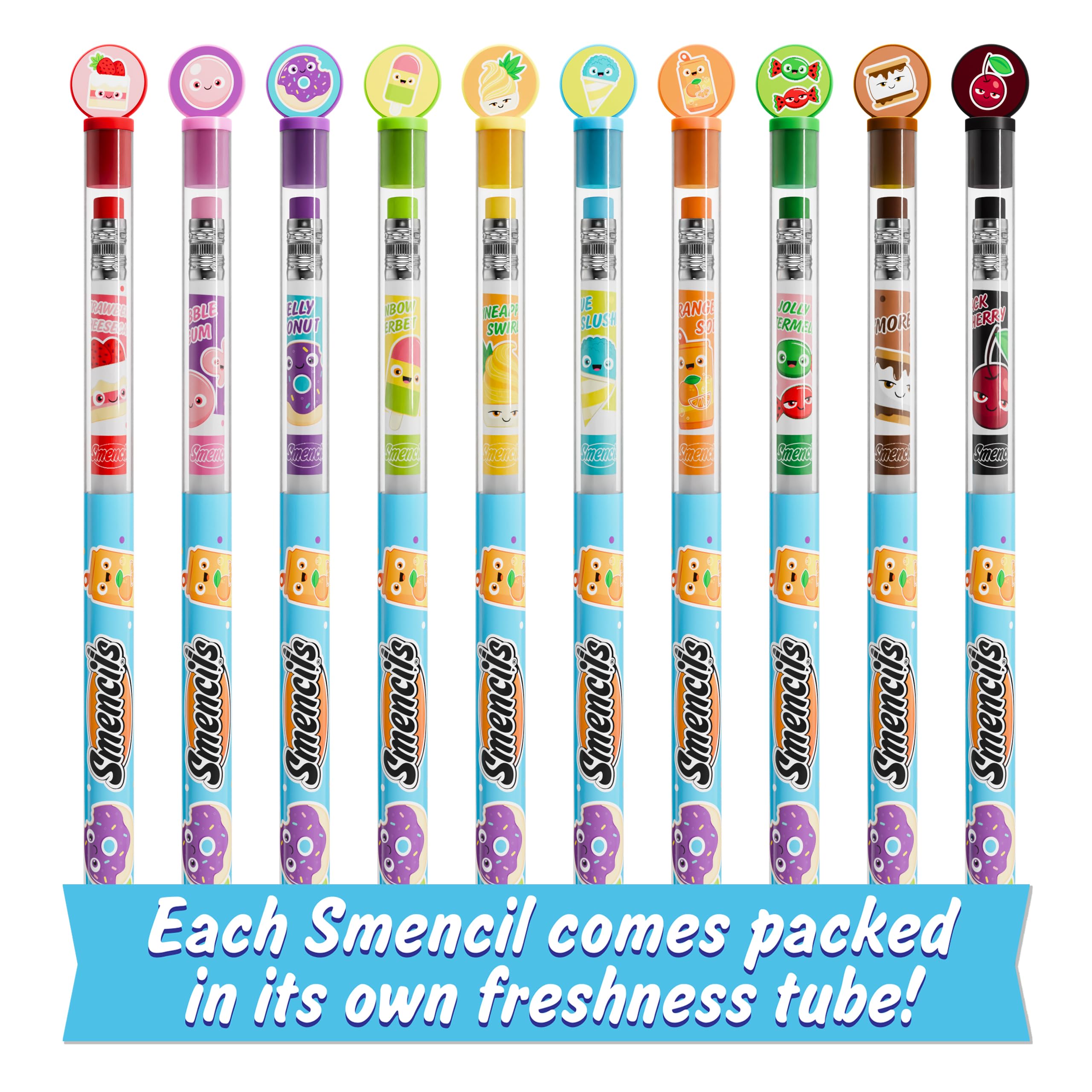 Blue Slushie scent pencil in action during classroom note-taking