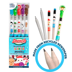 Scentco Holiday Smencils Snowberry scent in gift-ready tins.
