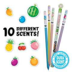 Scentco Smencils recycled newspaper texture close-up for eco-friendly appeal.