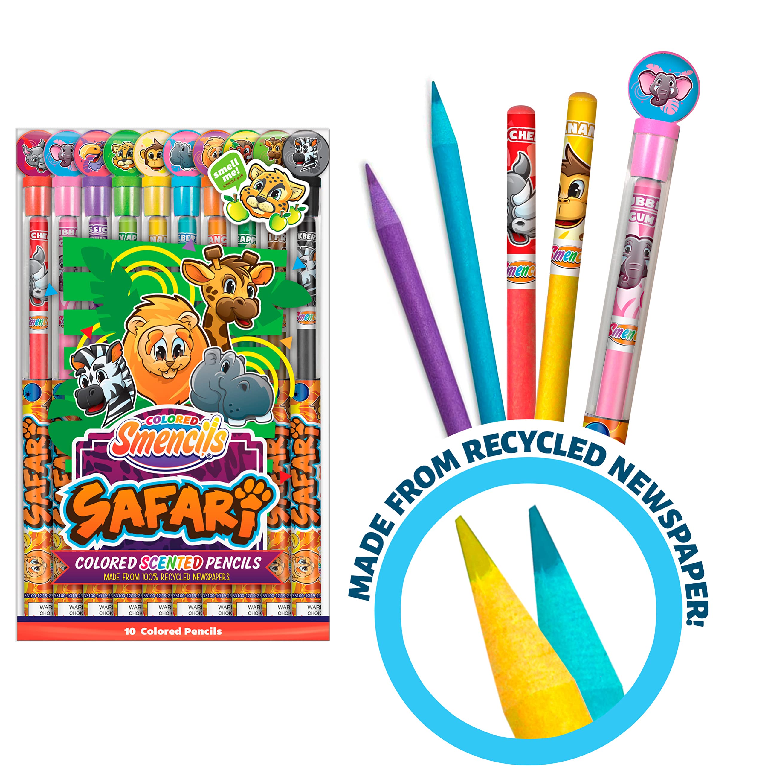Scentco Safari Smencils gourmet scents emphasized to energize coloring sessions.