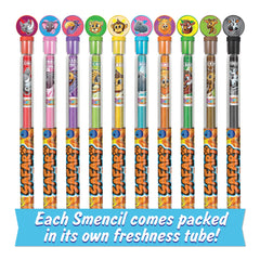 Scentco Safari Smencils recycled newspaper materials showcase sustainable school supplies.