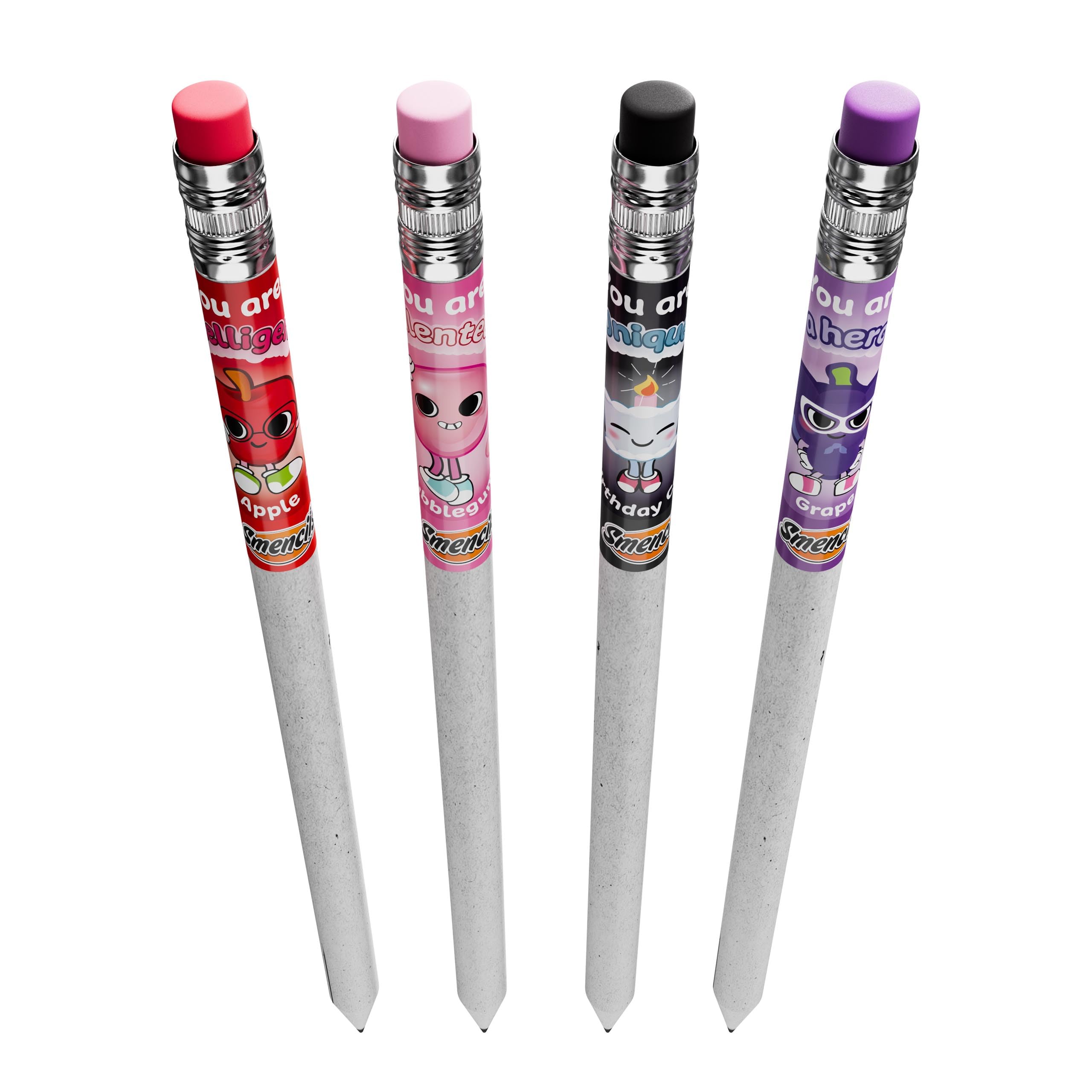 Scentco Smencils Grape scent pencil close-up, fruity writing inspiration.