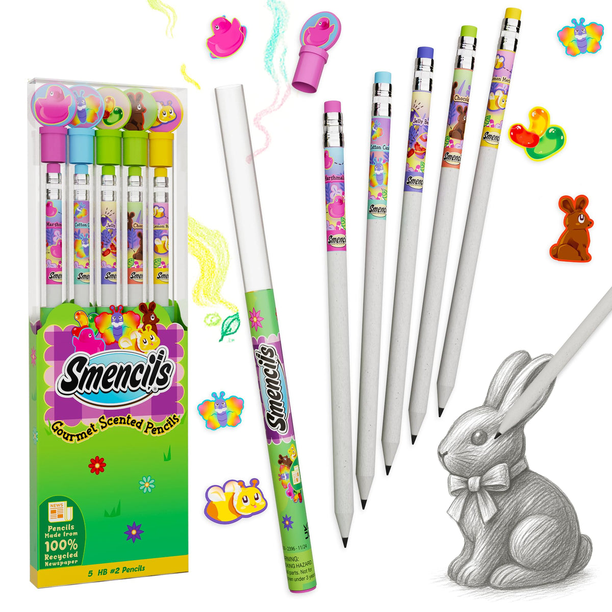 Scentco Spring Smencils pack front view, ideal for back-to-school gifting and classroom incentives.