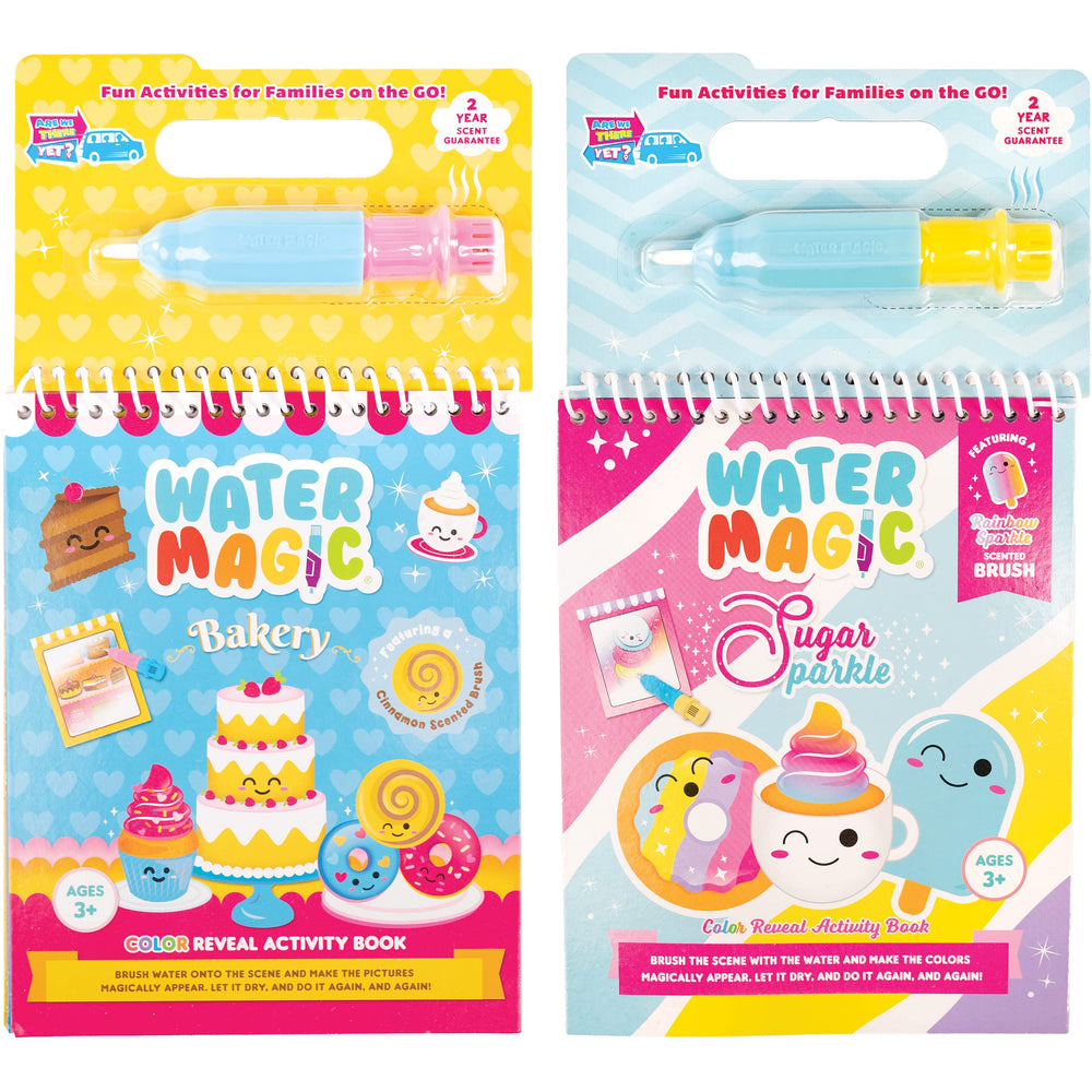 Scentco Water Magic bottle front shows mess-free coloring for on-the-go kids.