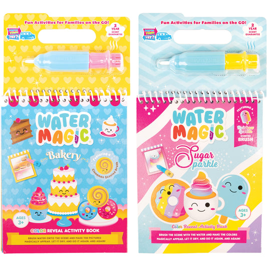 Scentco Water Magic bottle front shows mess-free coloring for on-the-go kids.