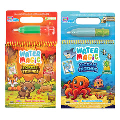 Scentco Water Magic Forest Friends painting book reveals vibrant colors with water for mess-free car ride distraction.