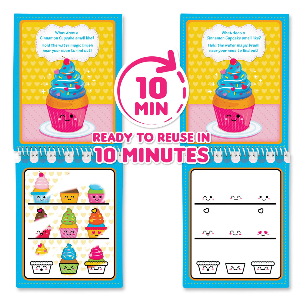 Scentco Water Magic color pages open with vivid hues on display.