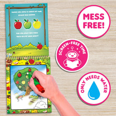 Scentco Water Magic reusable pages allow endless color bloom when wet and erase for repeated play.