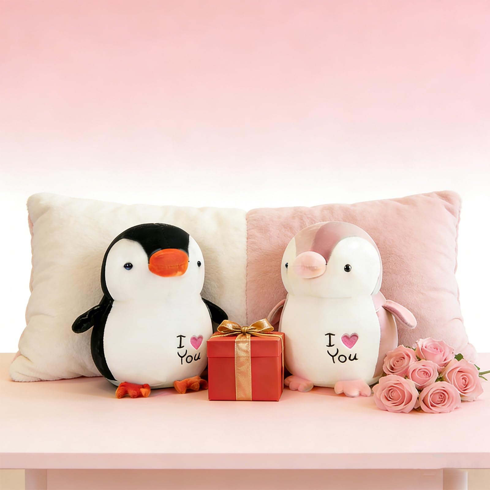 SCFLGUE penguin plush bedtime cuddles in cozy setting