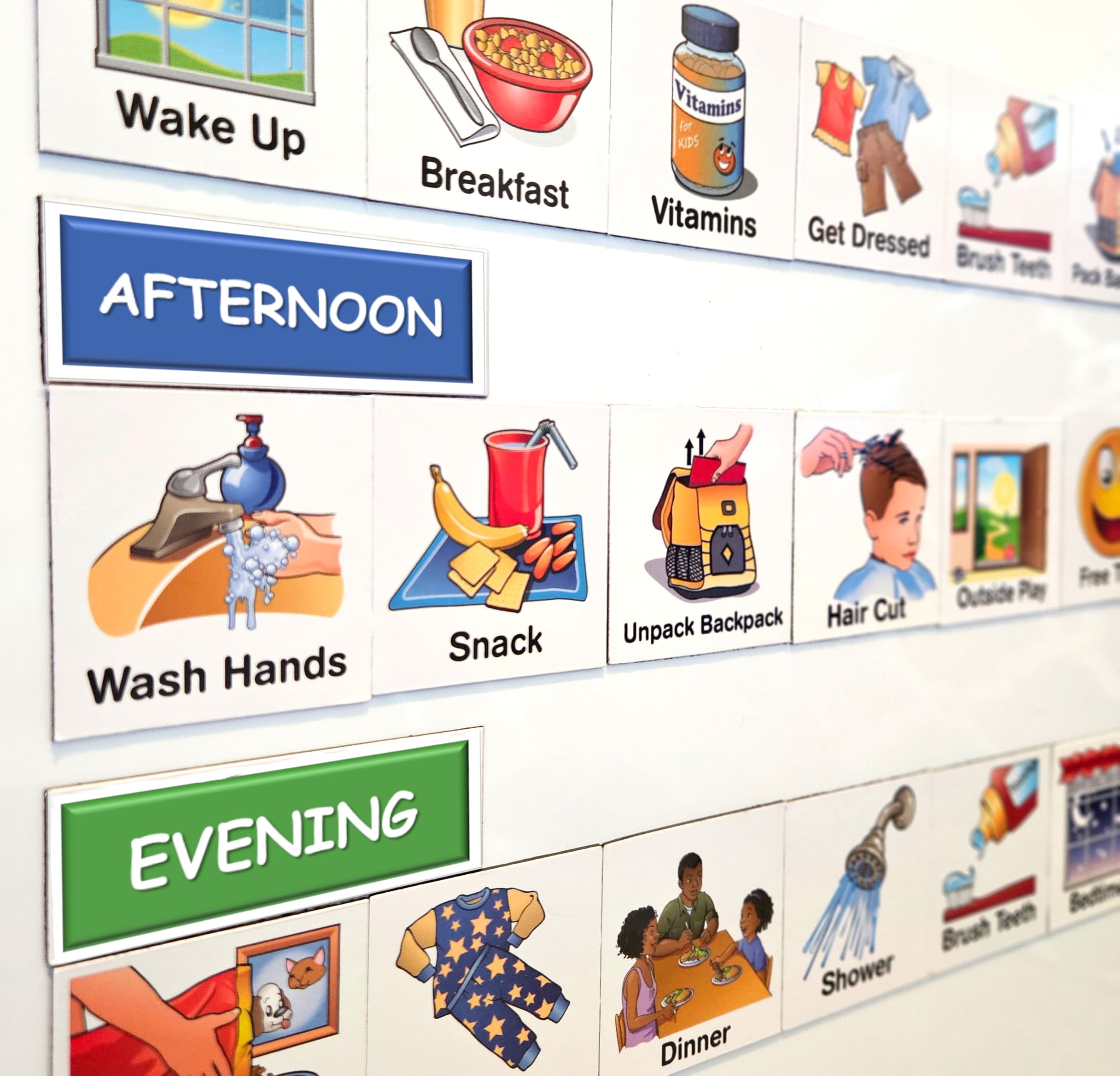 SchKIDules chore-chart magnets clearly show responsibilities for smoother transitions