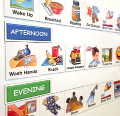 SchKIDules chore-chart magnets clearly show responsibilities for smoother transitions