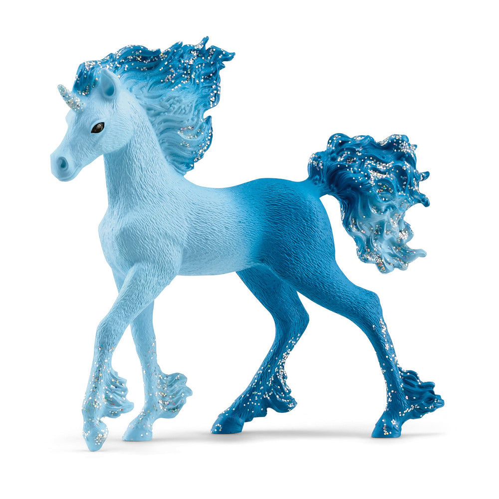 Schleich Bayala Elementa Water Flame Baby Unicorn front view for imaginative storytelling.