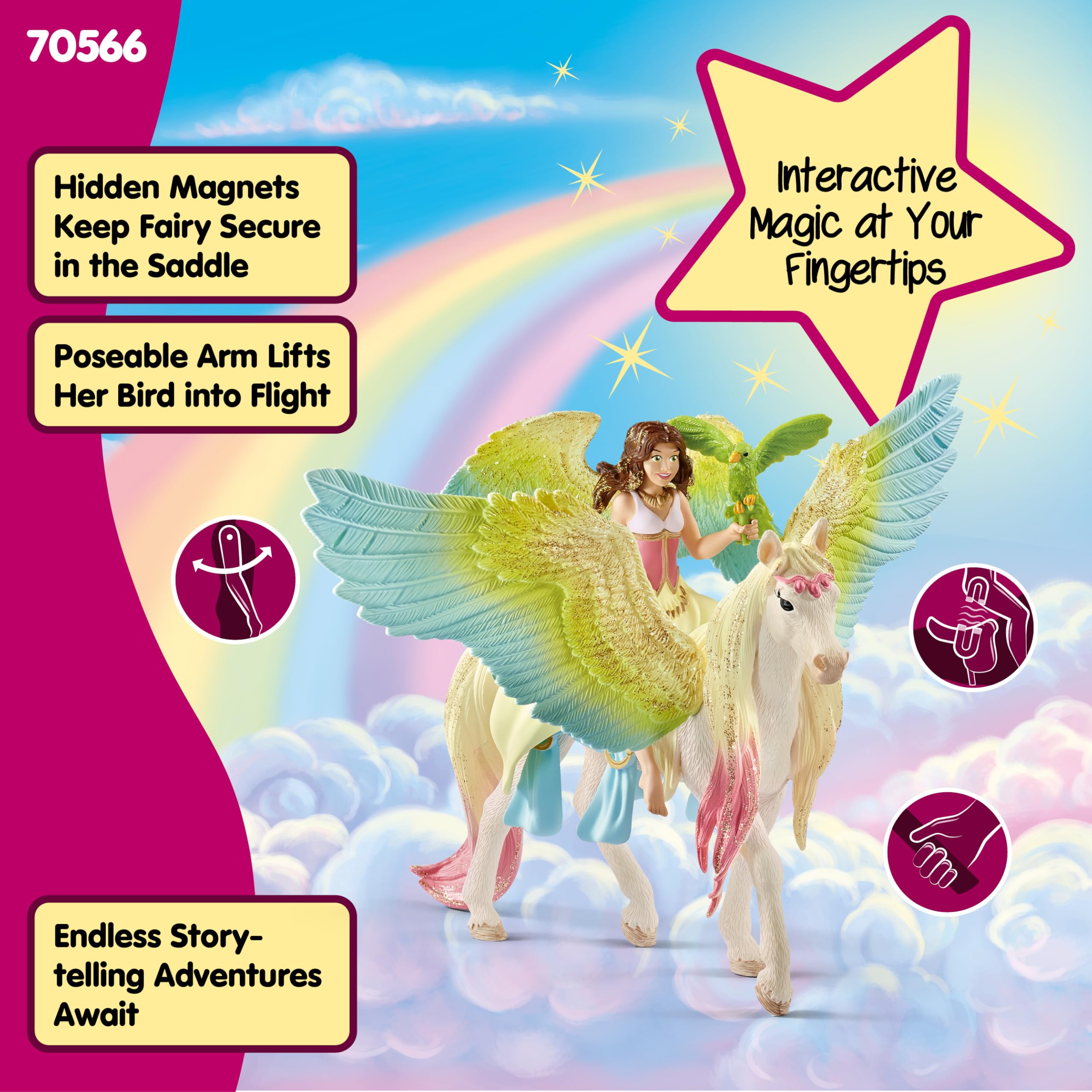Schleich Bayala Surah bird figure supports creative play and flight-themed adventures