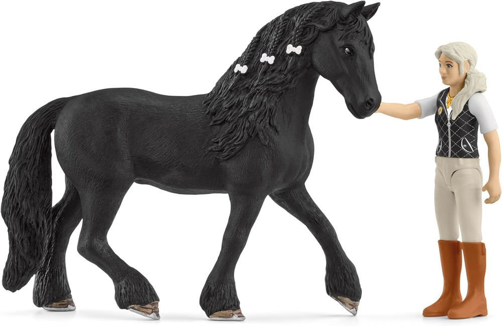 Schleich bridle on Princess enables immersive riding accessories play.
