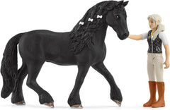 Schleich bridle on Princess enables immersive riding accessories play.