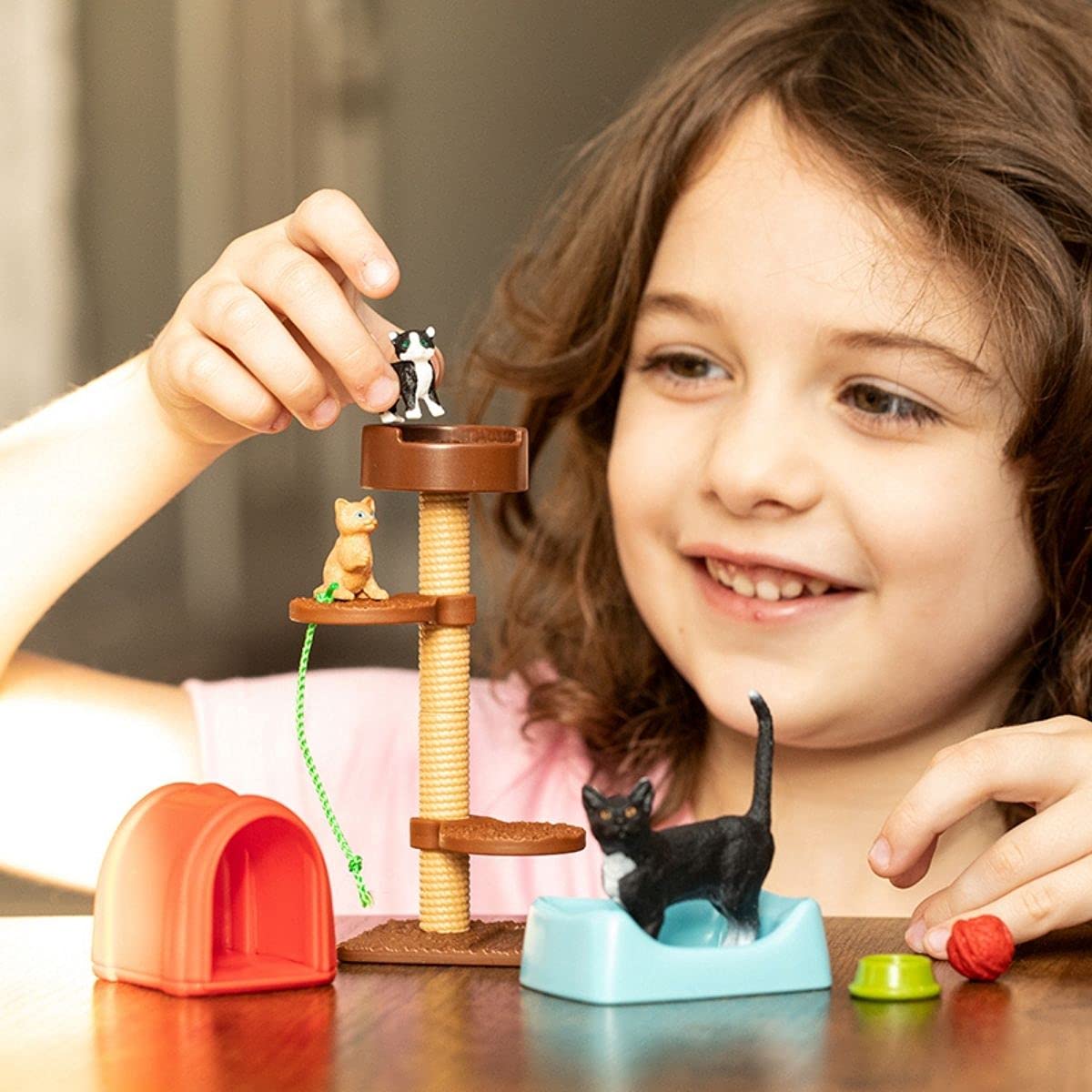 Schleich three cat figurines designed for durable, realistic pretend play.