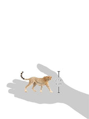 Schleich cheetah figurine with realistic texture and lean, athletic stance.