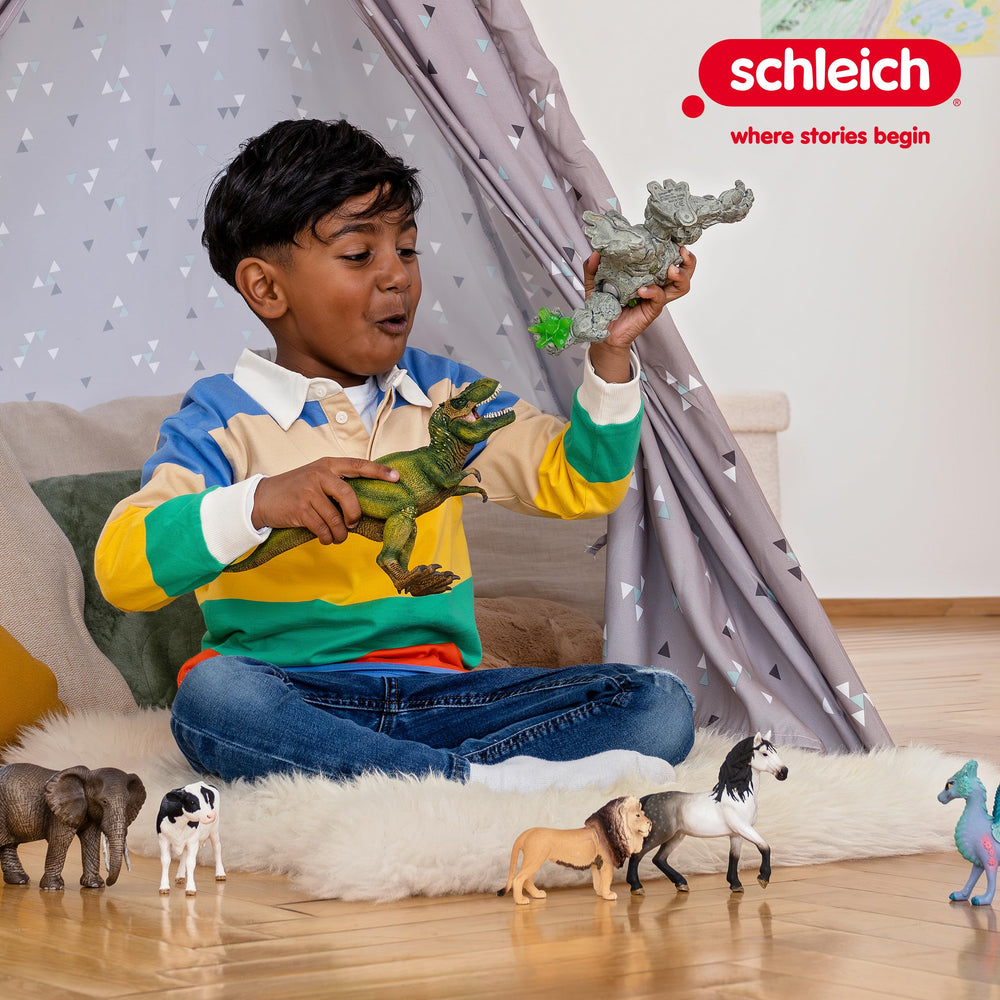 Saddle and reins details invite realistic equestrian pretend play.
