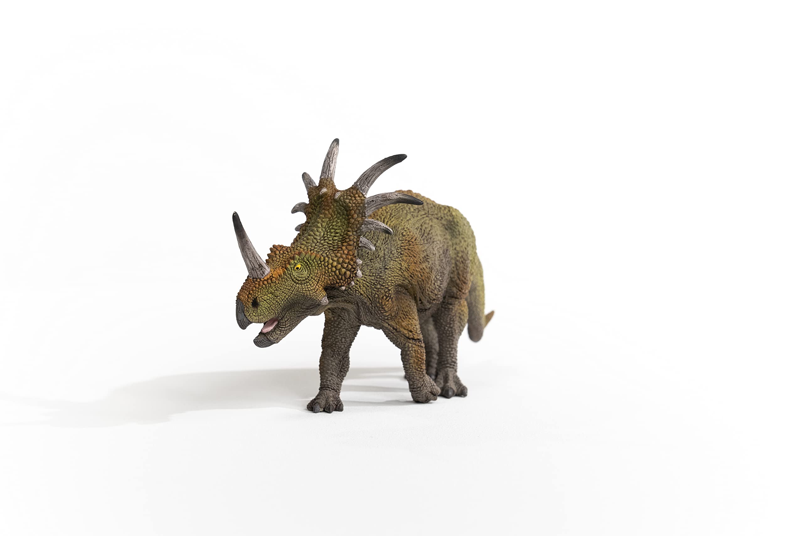Schleich Styracosaurus detailed sculpting for a lifelike look.