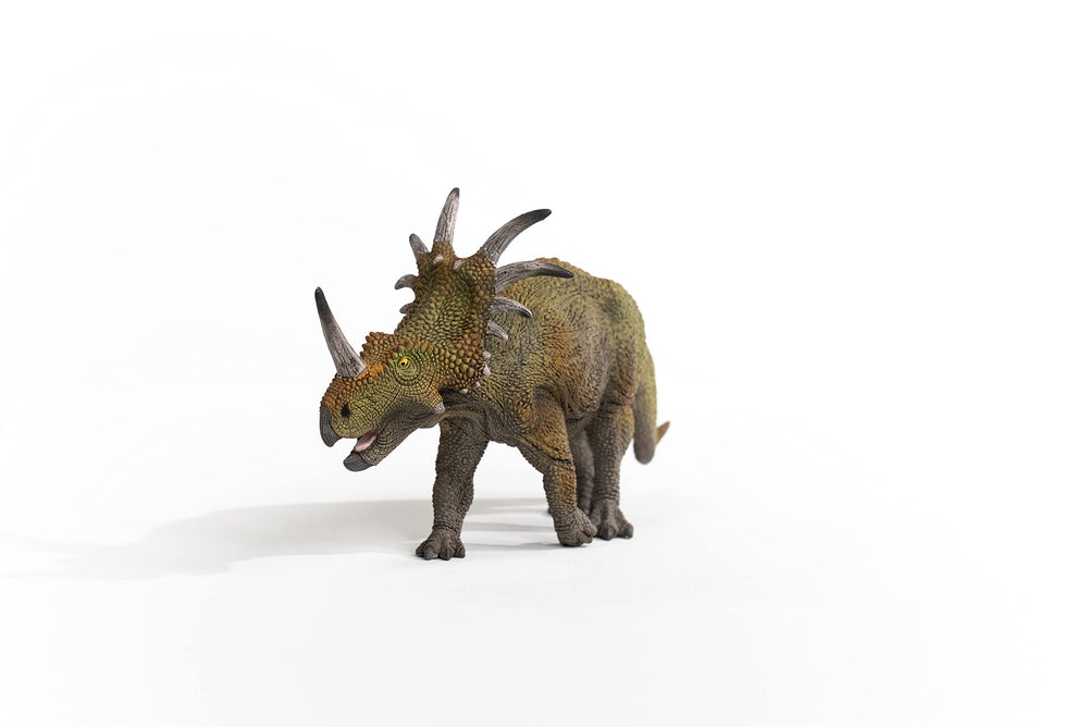 Schleich Styracosaurus detailed sculpting for a lifelike look.