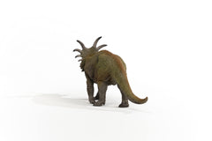 Schleich Styracosaurus textured skin for tactile discovery.
