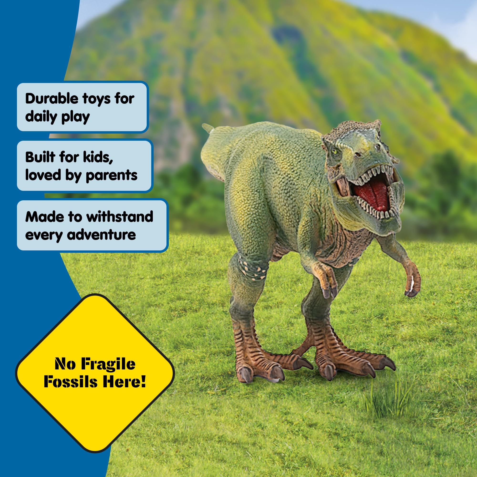 Schleich Dinosaurs T. Rex durable figure withstands energetic, creative play sessions.