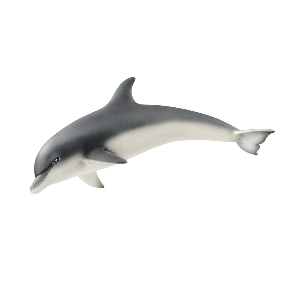 Schleich Dolphin figurine detail showcases realistic texture for imaginative pretend play.