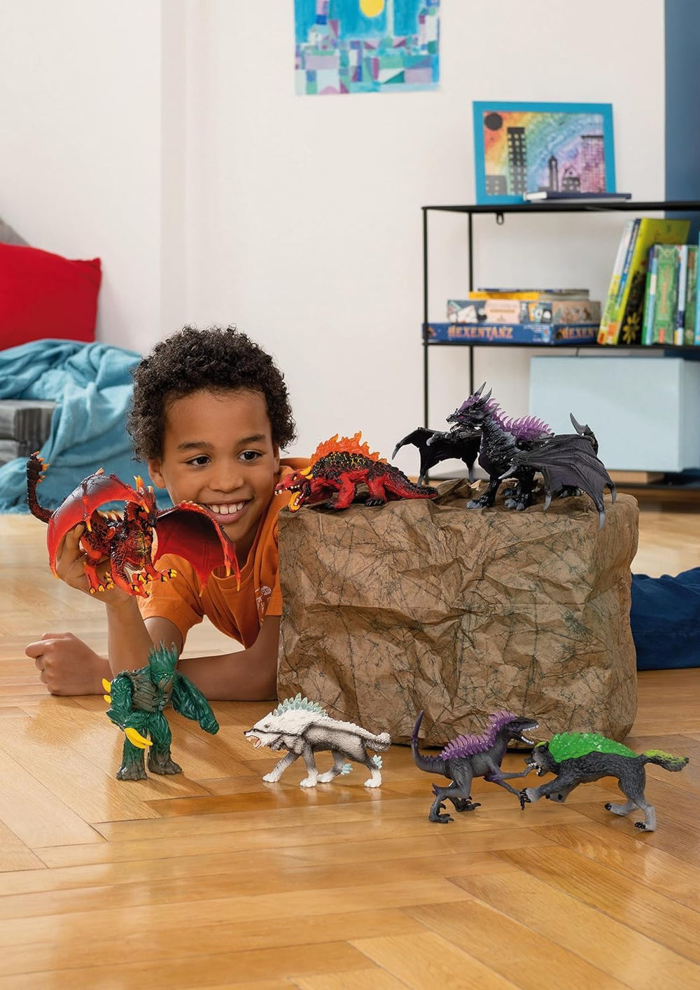 Schleich Eldrador Jungle Emperor size six inches for compatible playsets.
