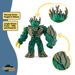Schleich Eldrador Jungle Emperor textured bark body adds tactile realism.