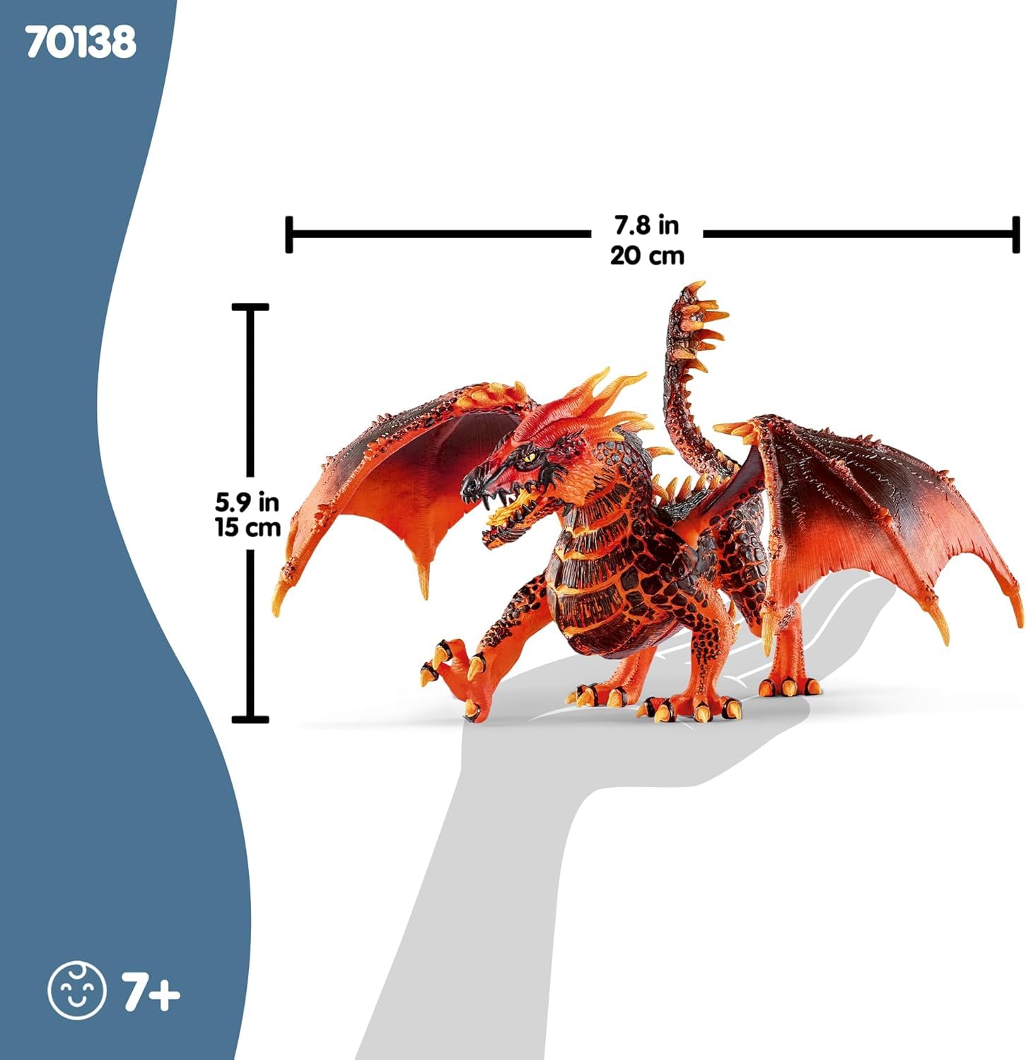 Schleich Eldrador Lava Dragon open mouth with flames for epic fights