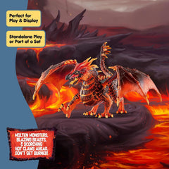 Schleich Eldrador Lava Dragon red and black figure for kids 7+