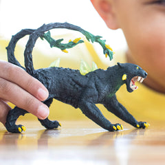 Schleich Eldrador Shadow Panther figurine closeup showcases craftsmanship for collection display