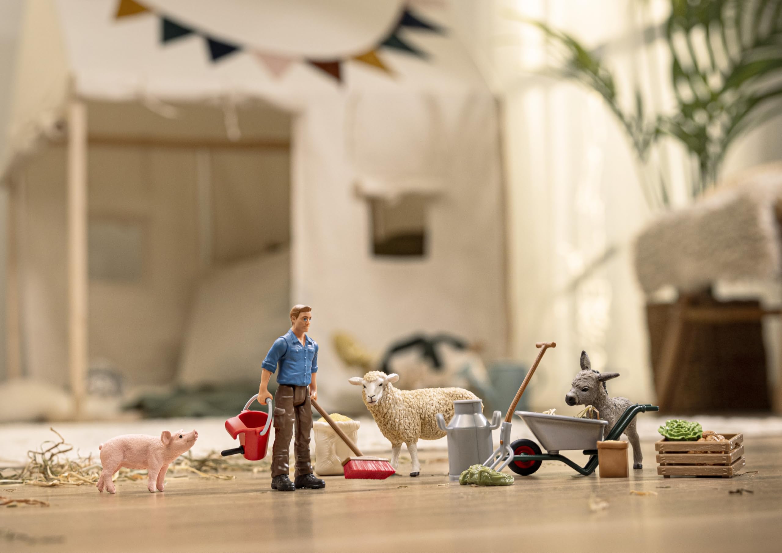 Schleich Farm World sheep figurine sparks farmyard roleplay and care routines