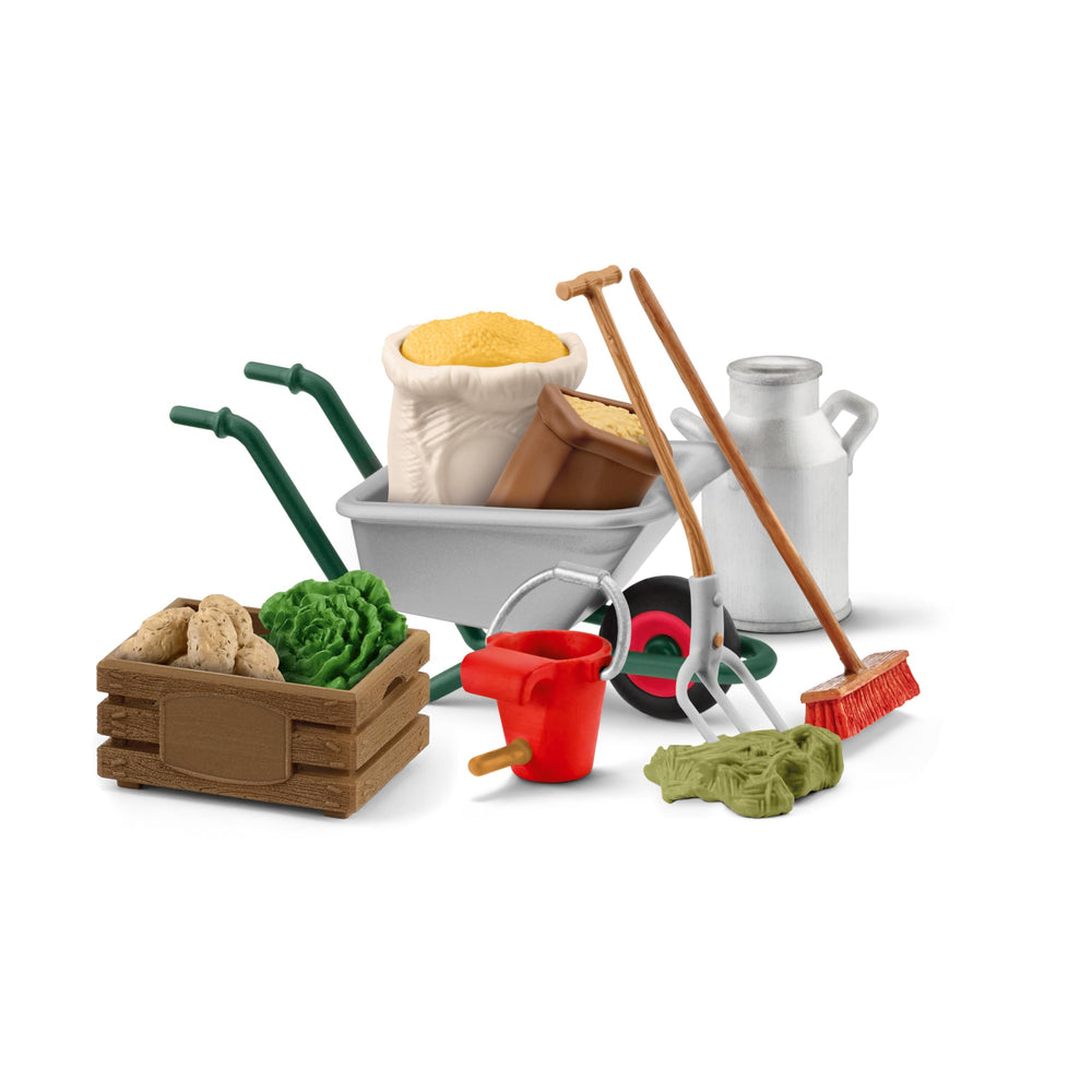 Schleich Farm World feeding accessories support nurturing animal care play