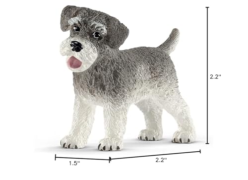 Schleich Farm World figure with the Schnauzer ready to join a growing farm playset
