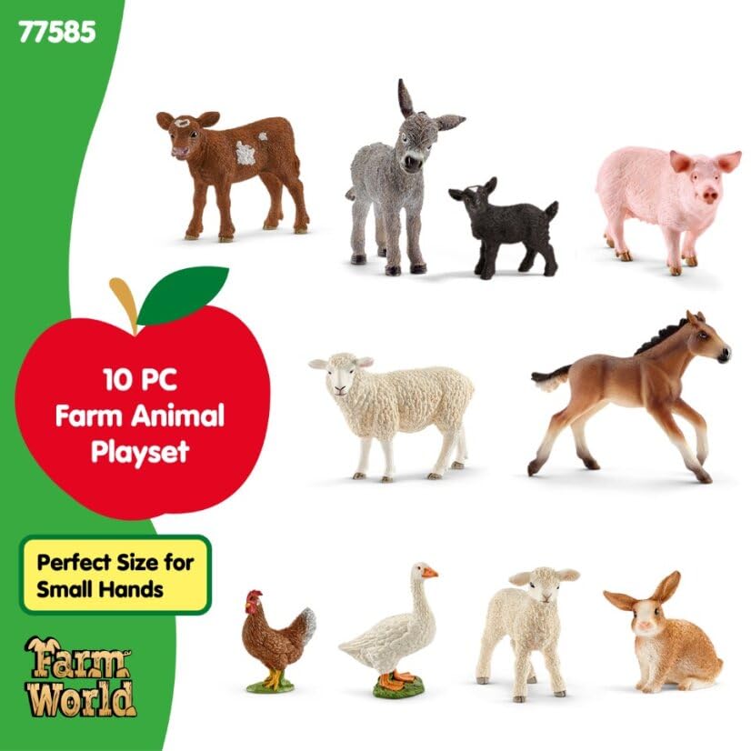 Schleich Farm World fluffy sheep lamb figure perfect for gentle care play.