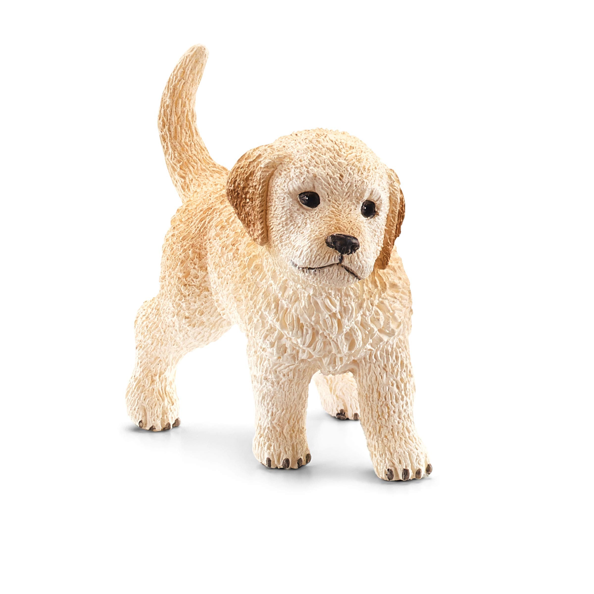 Schleich Farm World Golden Retriever Puppy figurine for imaginative farm play.