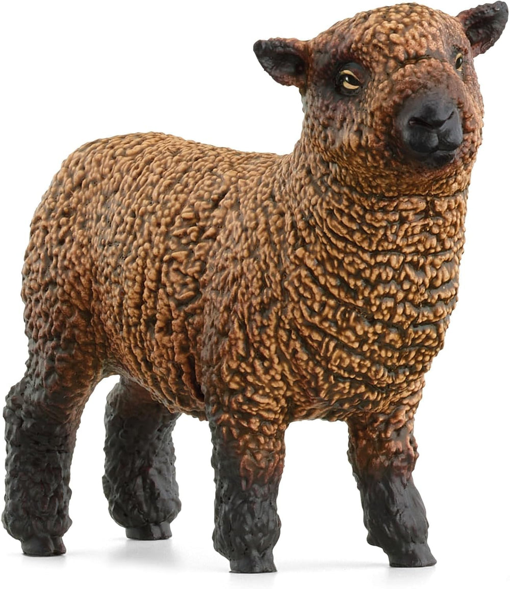 Schleich Farm World hand-painted sheep features vivid colors for attraction.