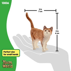 Schleich Farm World orange tabby cat with others enhances pretend farm adventures