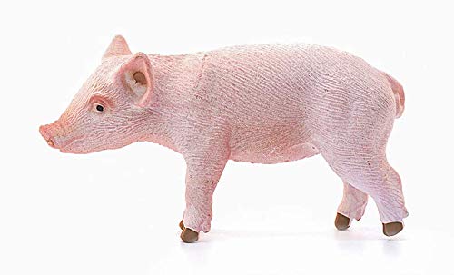 Schleich Piglet face detail pink close-up highlighting texture for educational farm exploration.