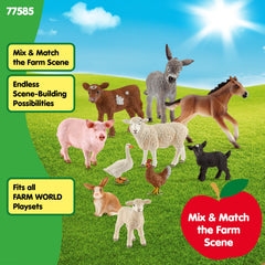 Schleich Farm World pink pig figure ideal for role-play and farm stories.