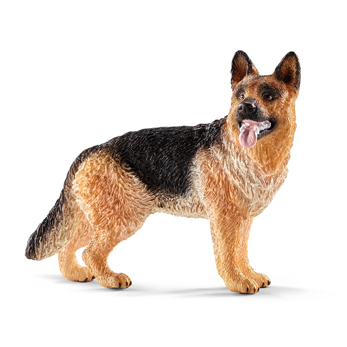 Schleich German Shepherd figurine close-up detail for imaginative play.
