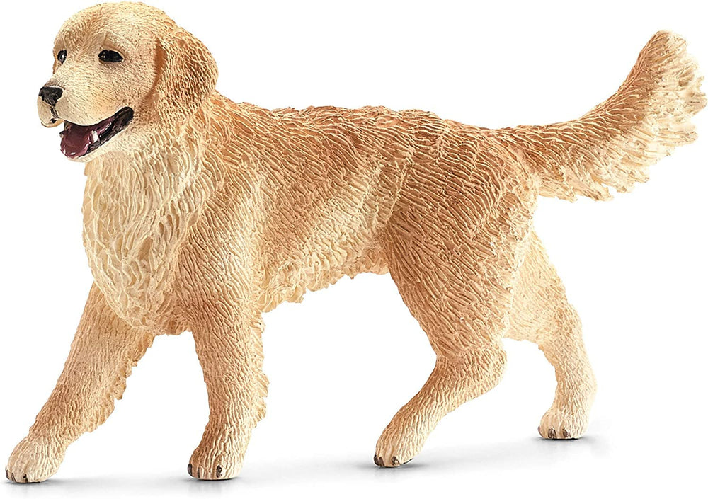 Schleich Golden Retriever Female figurine with realistic details for imaginative farm play.