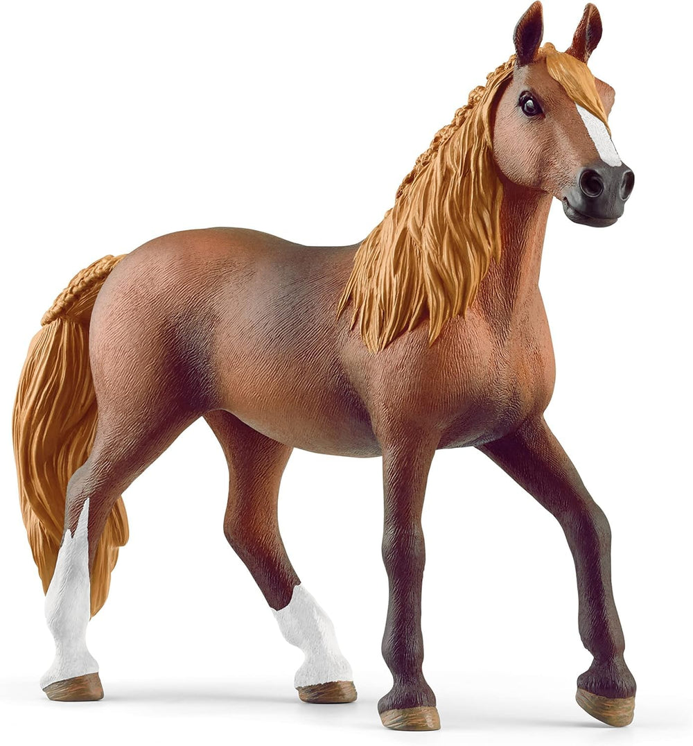 Schleich Horse Club Peruvian Paso mare with braided mane for lifelike play sessions.