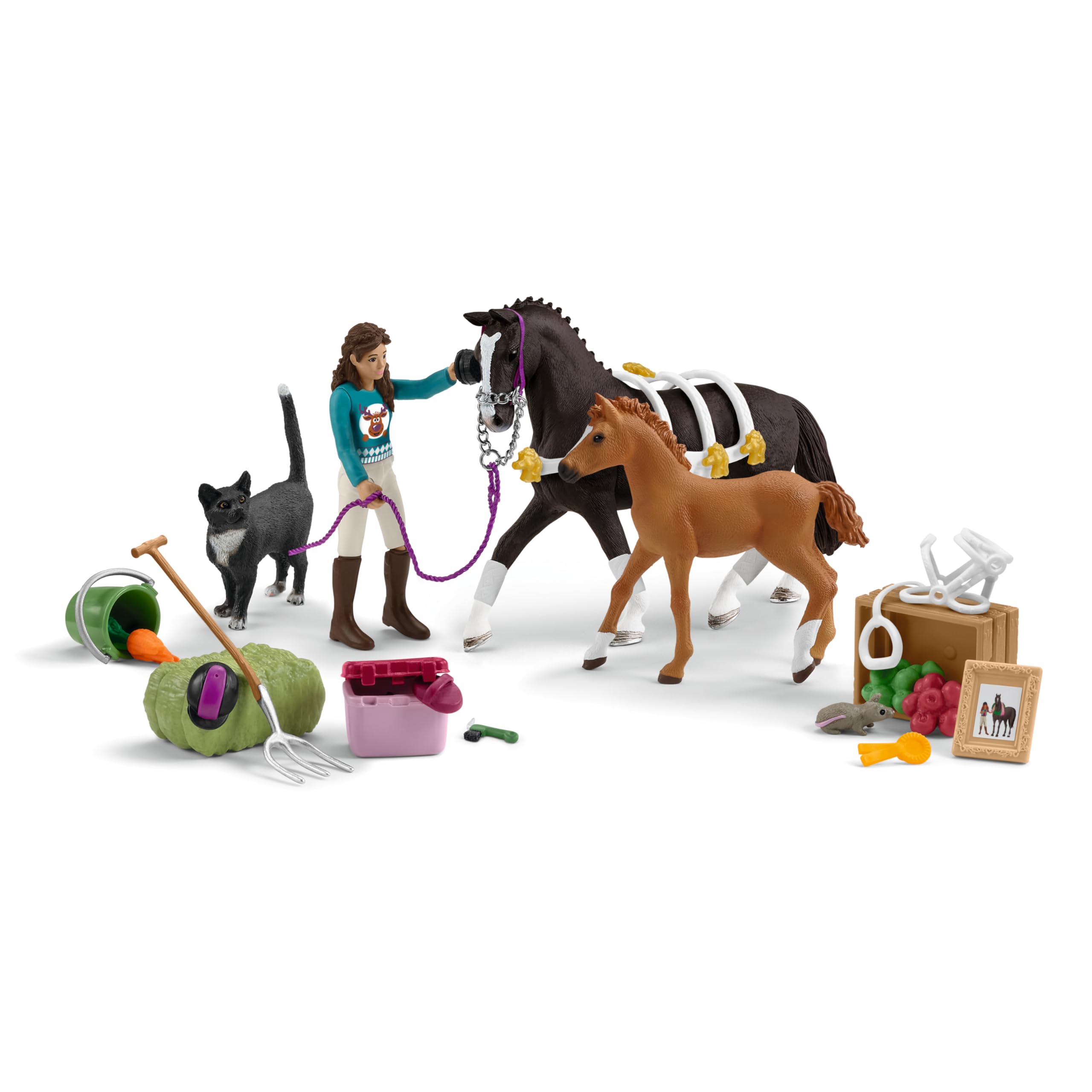 Schleich Horse Club cat on hay bale sparks cozy farm storytelling